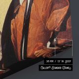 The Fortune Teller by Caravaggio - canvas surface and wrapped edge detail