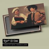 The Fortune Teller by Caravaggio - canvas rear frame and hanging hardware