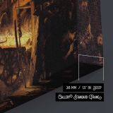 The Foundry by Adolph von Menzel - canvas surface and wrapped edge detail