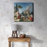 The Fountain of Love (1748) famous painting.FRANCOIS BOUCHER — room mockup view 1