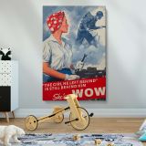 The Girl He Left Behind - WWII Ordnance Worker Poster - Image 2