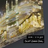 The Grand Mosque Illuminated at Night - canvas surface and wrapped edge detail