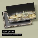 The Grand Mosque Illuminated at Night - canvas rear frame and hanging hardware