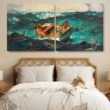 The Gulf Stream by Winslow Homer — single-panel canvas in a bedroom