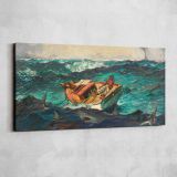 The Gulf Stream by Winslow Homer — single-panel canvas shown on a pale studio wall