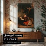 The Holy Family - Rembrandt Warm Browns and Serene Family Scene canvas wall art