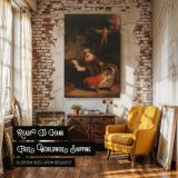 The Holy Family - Rembrandt Warm Browns and Serene Family Scene canvas wall art - Image 3