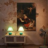 The Holy Family - Rembrandt Warm Browns and Serene Family Scene canvas wall art - Image 5