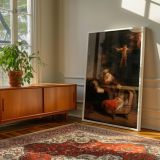 The Holy Family - Rembrandt Warm Browns and Serene Family Scene canvas wall art - Image 6