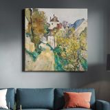 The House of Dr. Gachet in Auvers-sur-Oise (ca. 1872–1873) by PAUL CEZANNE — room mockup view 3