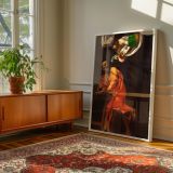 The Inspiration of Saint Matthew - Caravaggio Angel and Saint in Golden Light canvas wall art - Image 6