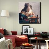 The Lacemaker (ca.1669–1671) famous painting.Johannes VERMEER — room mockup view 22