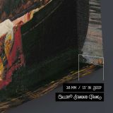 The Lady of Shalott by John William Waterhouse - canvas surface and wrapped edge detail