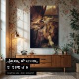 The Lament for Icarus by Herbert Draper - Golden Light and Fallen Angelic Form canvas wall art