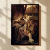The Lament for Icarus by Herbert Draper - Golden Light and Fallen Angelic Form canvas wall art - Image 2