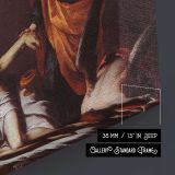 The Lamentation Over the Dead Christ by Alessandro Turchi - canvas surface and wrapped edge detail