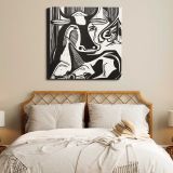 The Large Cow Lying Down (1929) print in high resolution by Ernst Ludwig Kirchner — room mockup view 17