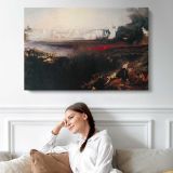 The Last Judgement by John Martin - single-panel canvas displayed above a sofa