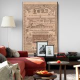 The Last Supper - Disciples and Jesus in Ornate Typography Scene canvas wall art