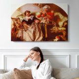 The Lion in Love by Abraham Solomon - single-panel canvas displayed above a sofa
