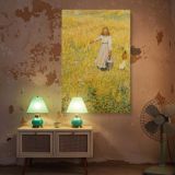 The Little Worker by Helen McNicoll - Girl with Bucket and Chickens canvas wall art - Image 5
