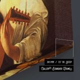 The Lute Player by Caravaggio - canvas surface and wrapped edge detail