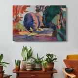 The Luxembourg Gardens by Henri Matisse - single-panel canvas displayed above a console table