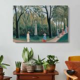 The Luxembourg Gardens. Monument to Shopin by Henri Rousseau - single-panel canvas displayed above a console table