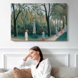 The Luxembourg Gardens. Monument to Shopin by Henri Rousseau - single-panel canvas displayed above a sofa
