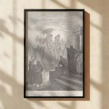 The Meeting of Isaac and Rebekah - Gustave Dore Genesis 24:65 Engraving canvas wall art - Image 2