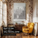 The Meeting of Isaac and Rebekah - Gustave Dore Genesis 24:65 Engraving canvas wall art - Image 3