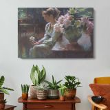 The-moment-large by Daniel Gerhartz - single-panel canvas displayed above a console table