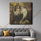 The Mystic Marriage of St Rose of Lima (1666 - 1670) by Lazzaro Baldi and anonymous — room mockup view 21