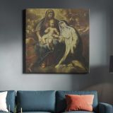 The Mystic Marriage of St Rose of Lima (1666 - 1670) by Lazzaro Baldi and anonymous — room mockup view 3