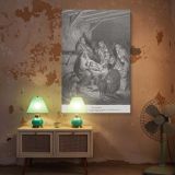 The Nativity - Birth of Christ Engraving by Gustave Dore canvas wall art - Image 5