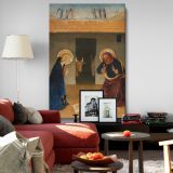 The Nativity - Mary, Joseph, and Baby Jesus in Sacred 15th-Century Scene By Zanobi Strozzi canvas wall art