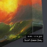The Ninth Wave by Ivan Aivazovsky - canvas surface and wrapped edge detail