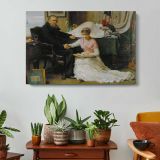 The North-west Passage by Bt Sir John Everett Millais - single-panel canvas displayed above a console table