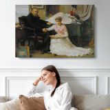 The North-west Passage by Bt Sir John Everett Millais - single-panel canvas displayed above a sofa