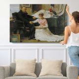 The North-west Passage by Bt Sir John Everett Millais - single-panel canvas shown with a person for scale