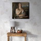 The Penitent Magdalene by Titian Tiziano Vecellio — alternate room view