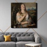 The Penitent Magdalene by Titian Tiziano Vecellio — alternate room view