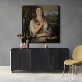 The Penitent Magdalene by Titian Tiziano Vecellio — alternate room view