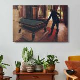 The Pianist at a Grand Piano by Gustave Caillebotte - single-panel canvas displayed above a console table