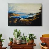 The Plains of Heaven by John Martin - single-panel canvas displayed above a console table