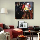 The Procuress (1656) famous painting. BY Johannes VERMEER — room mockup view 22