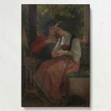 The Proposal - Romantic Lovers Scene in Classical Style By William Bouguereau canvas wall art - Image 7