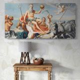 The Return of Neptune by John Singleton Copley — single-panel canvas above a console table