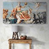 The Return of Neptune by John Singleton Copley — single-panel canvas above a console table
