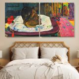 The Royal End - Arii Matamoe by Paul Gauguin — single-panel canvas in a bedroom